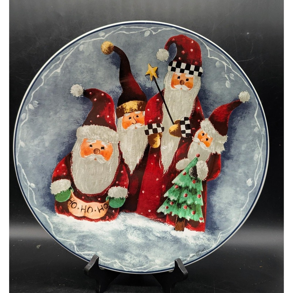 12" POSSIBLE DREAMS Santa Claus Extra Large Plate Platter Cake Cookie Christmas